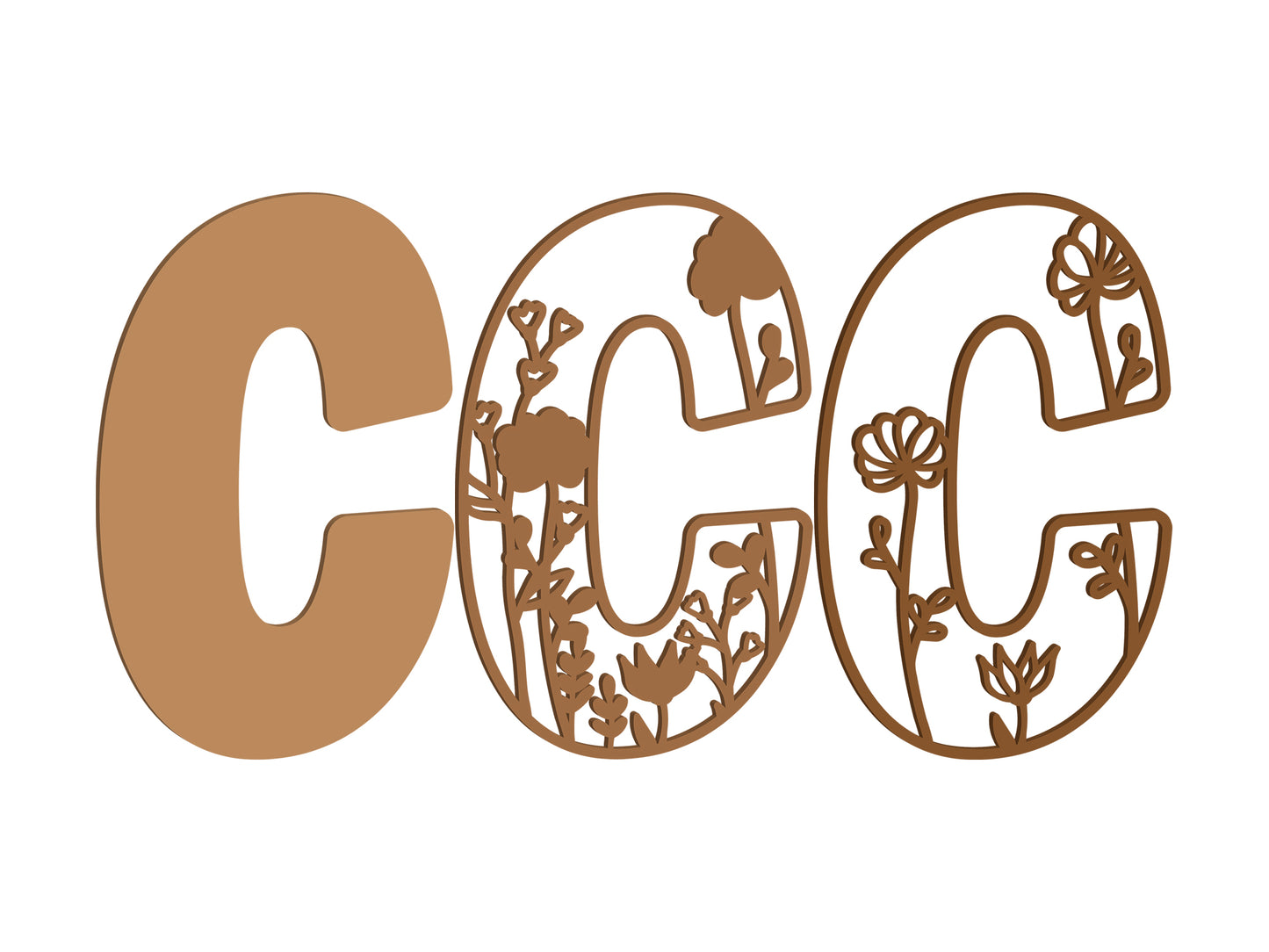 Wildflower Themed Letters
