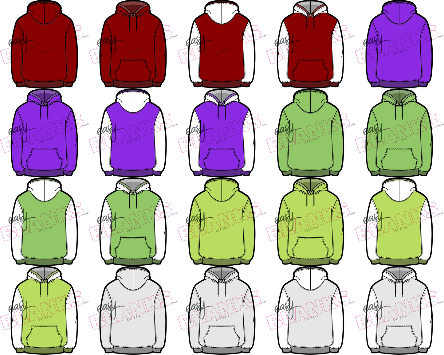 Hoodie Keyring Digital Design Pack – Blank Version