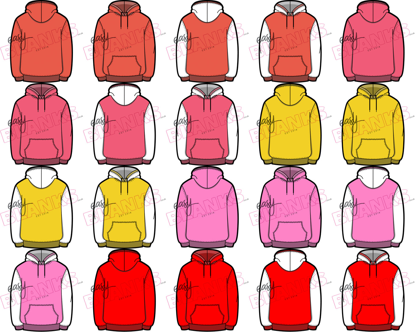 Hoodie Keyring Digital Design Pack – Blank Version