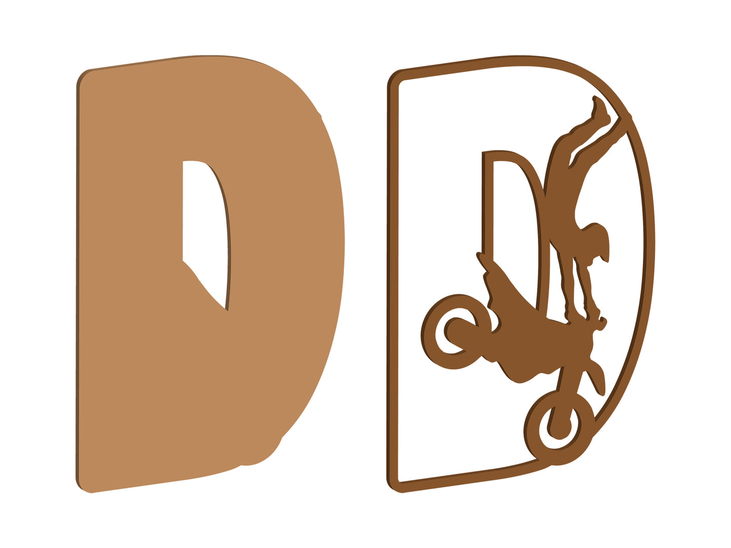MDF Motocross Themed Letters