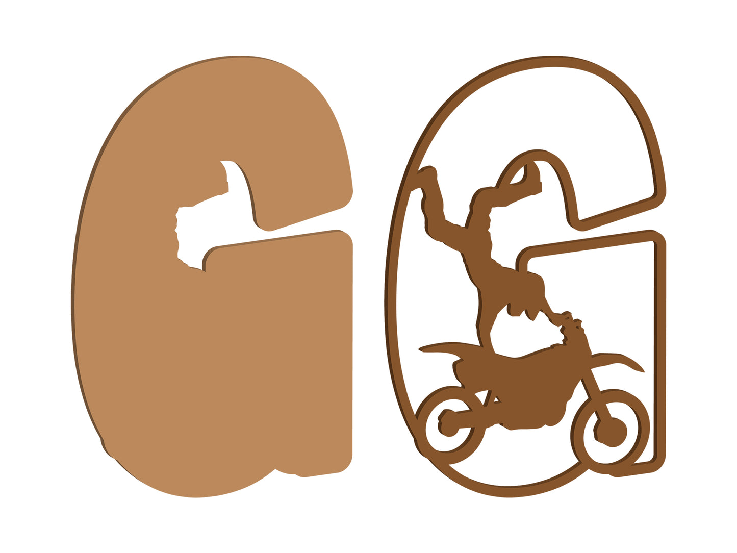MDF Motocross Themed Letters