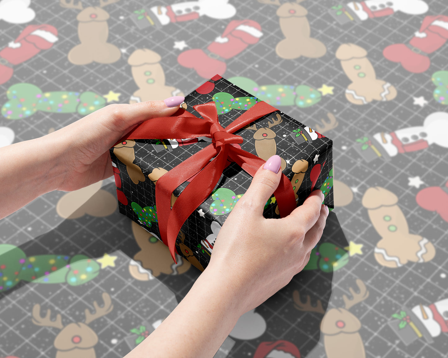 Naughty North Pole Gift Wrap