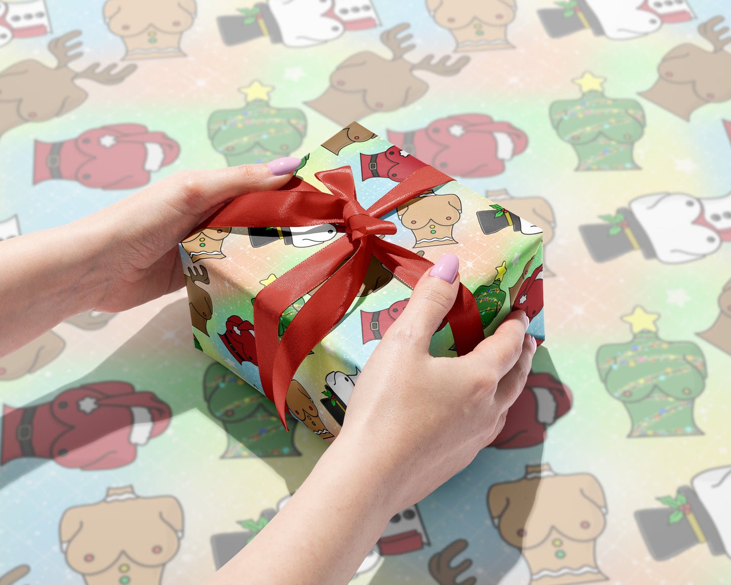 Jingle Bell Busts Gift Wrap