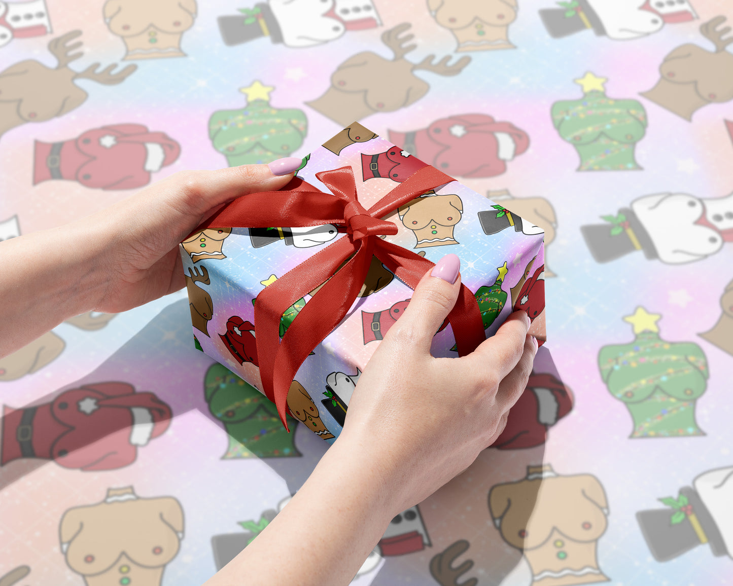 Jingle Bell Busts Gift Wrap