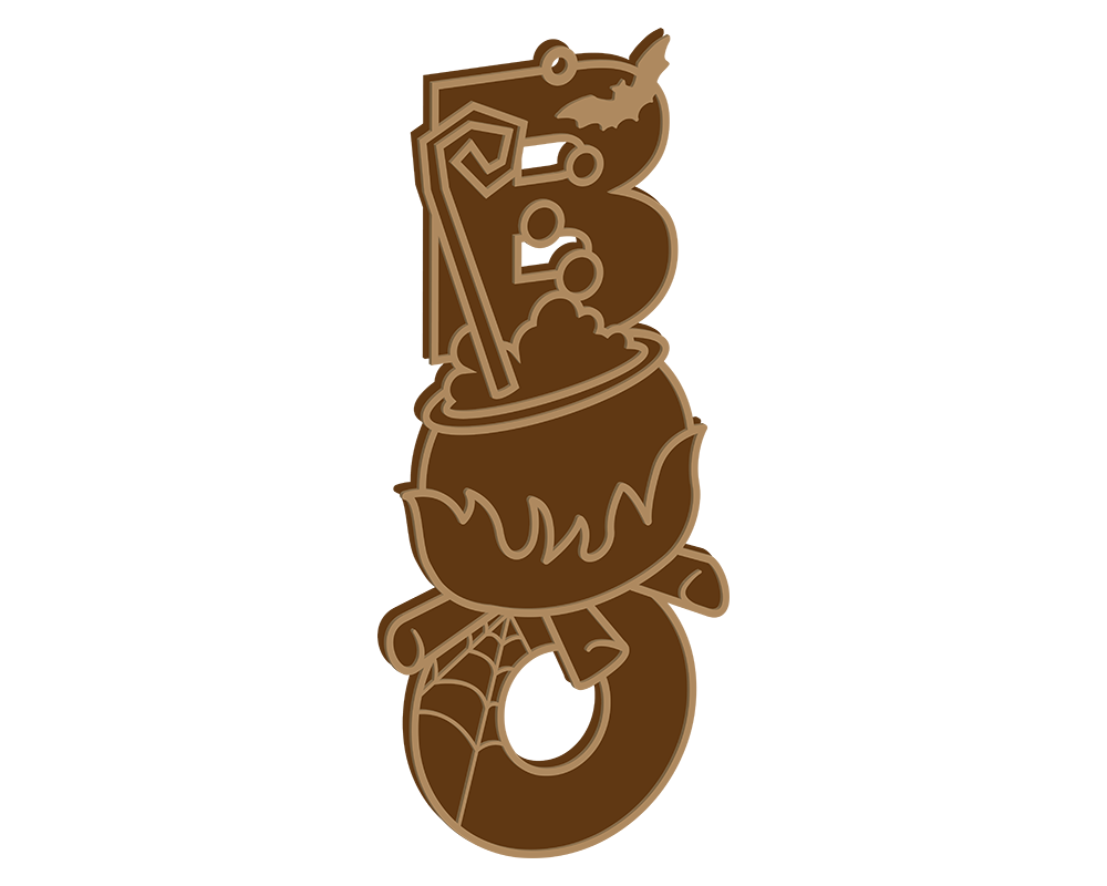 Cauldron Themed Boo Plaque