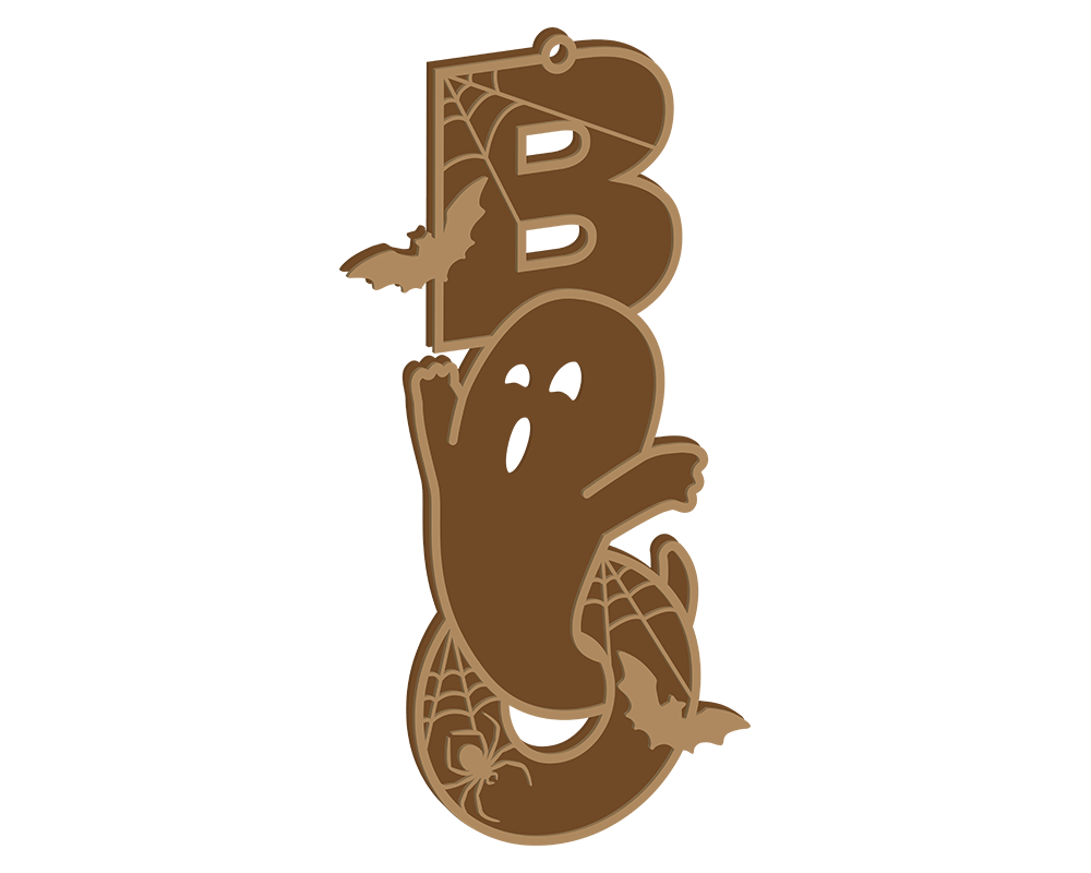 Ghost Themed Boo Plaque