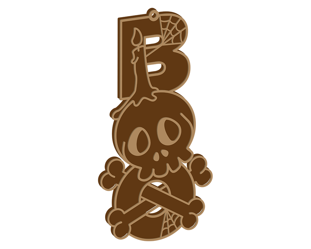 Skull and Crossbones Themed Boo Plaque