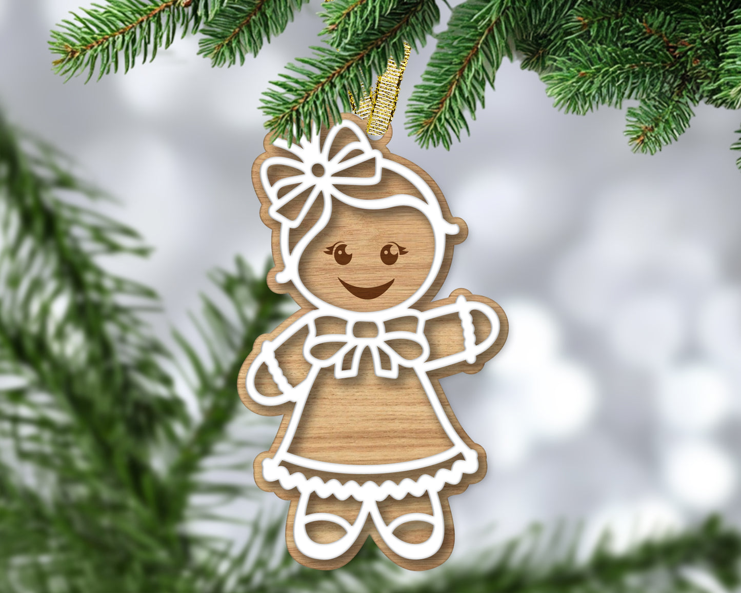 Gingerbread Girl with Bow
