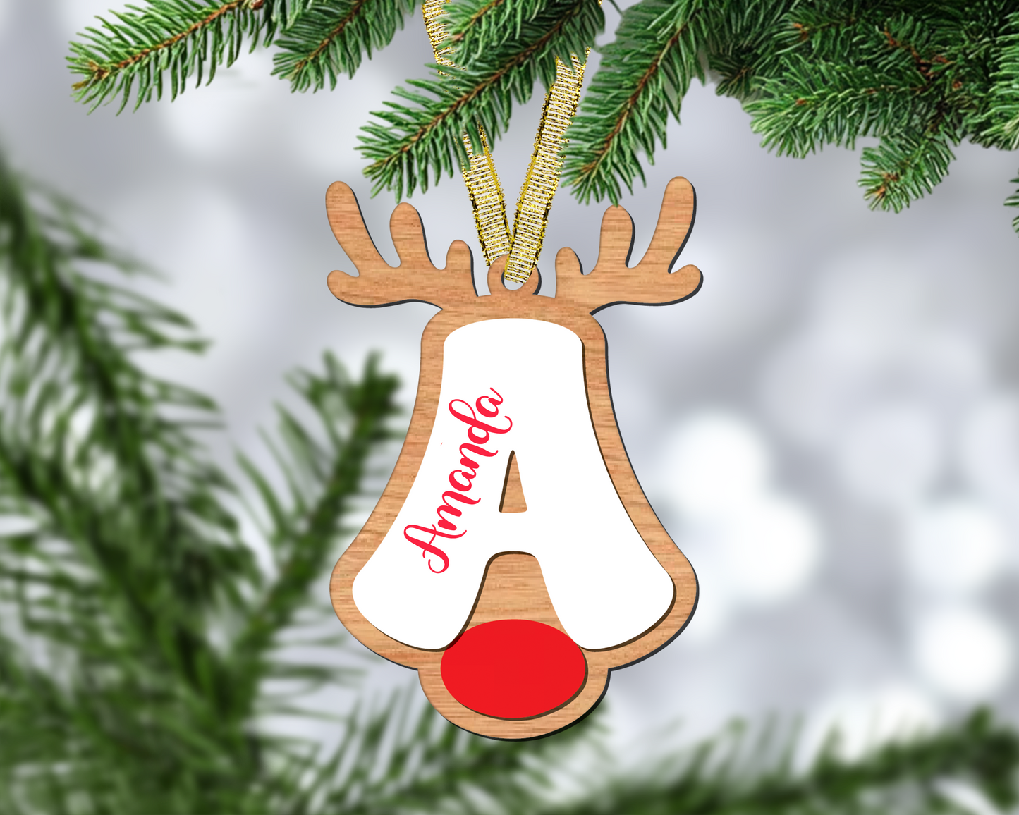 Reindeer Letter Hanging Ornaments