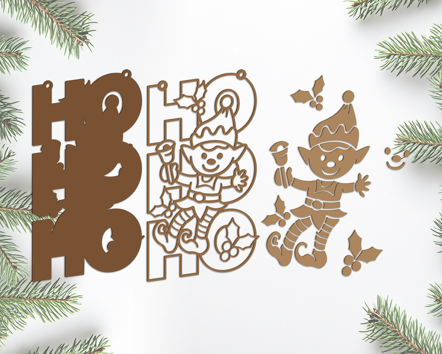 Elf Themed Ho Ho Ho Plaque