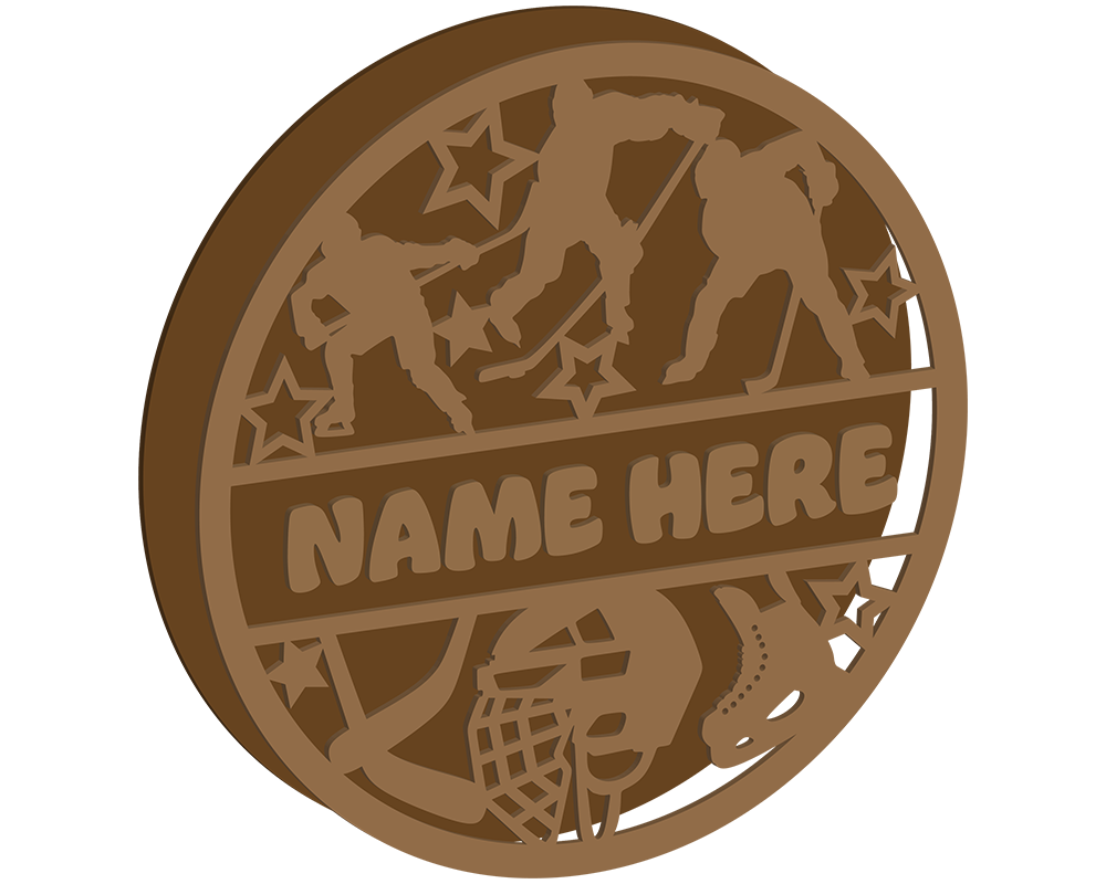 Ice Hockey Themed Name Plaque