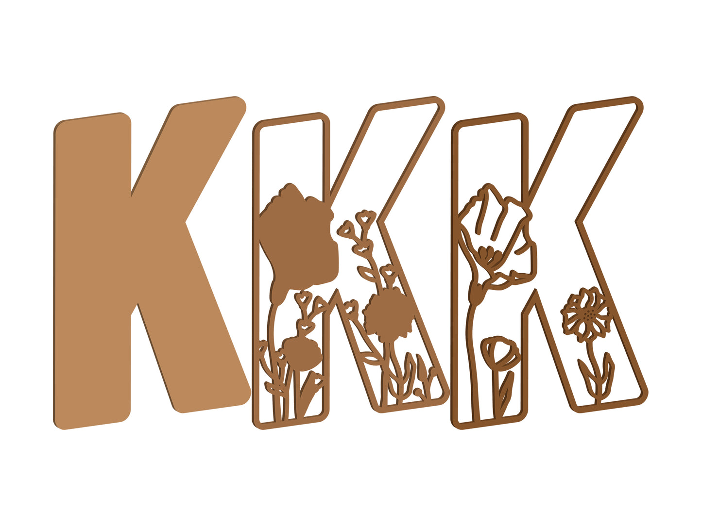 Wildflower Themed Letters