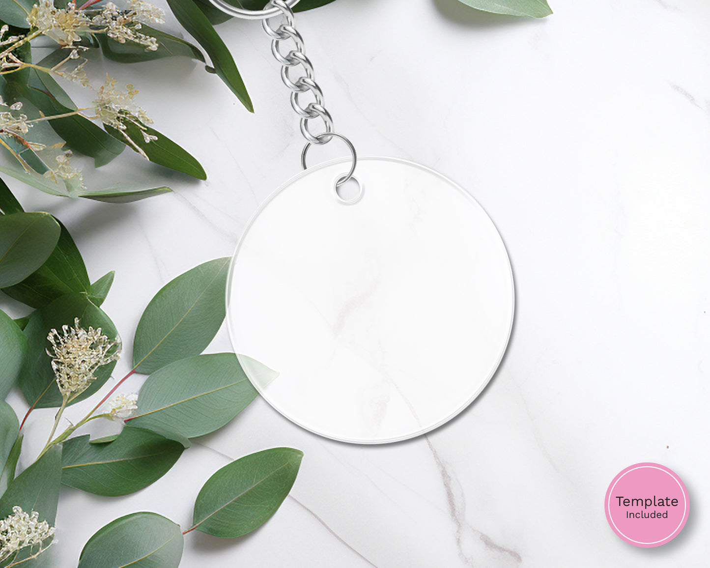 60mm Circular Keyring