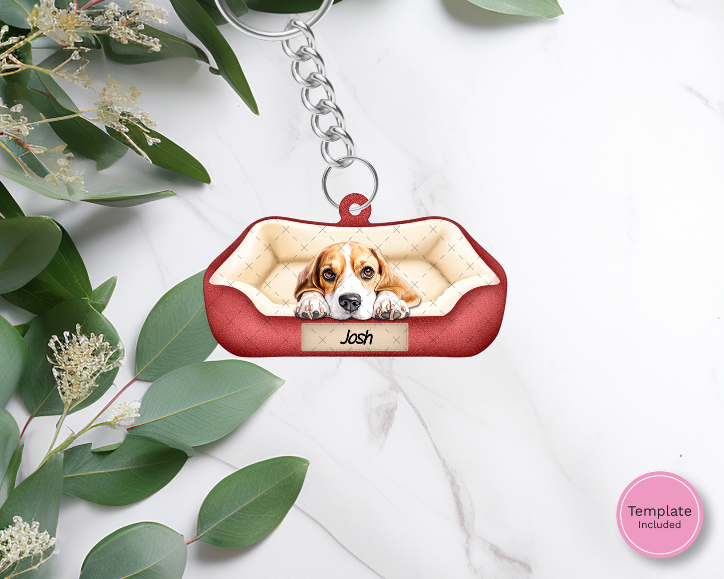 Dog Bed Keyring Blank (10pcs)