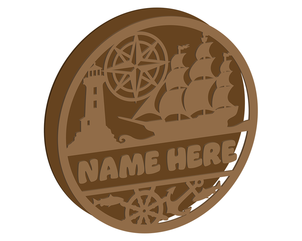 Nautical Themed Name Plaque