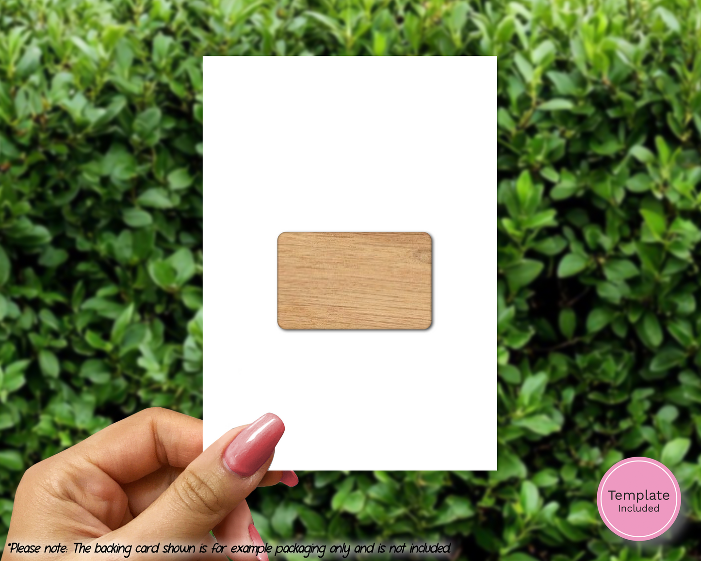 Rustic Oak Rectangle Token