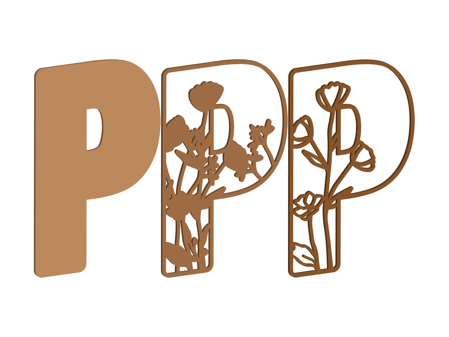 Wildflower Themed Letters