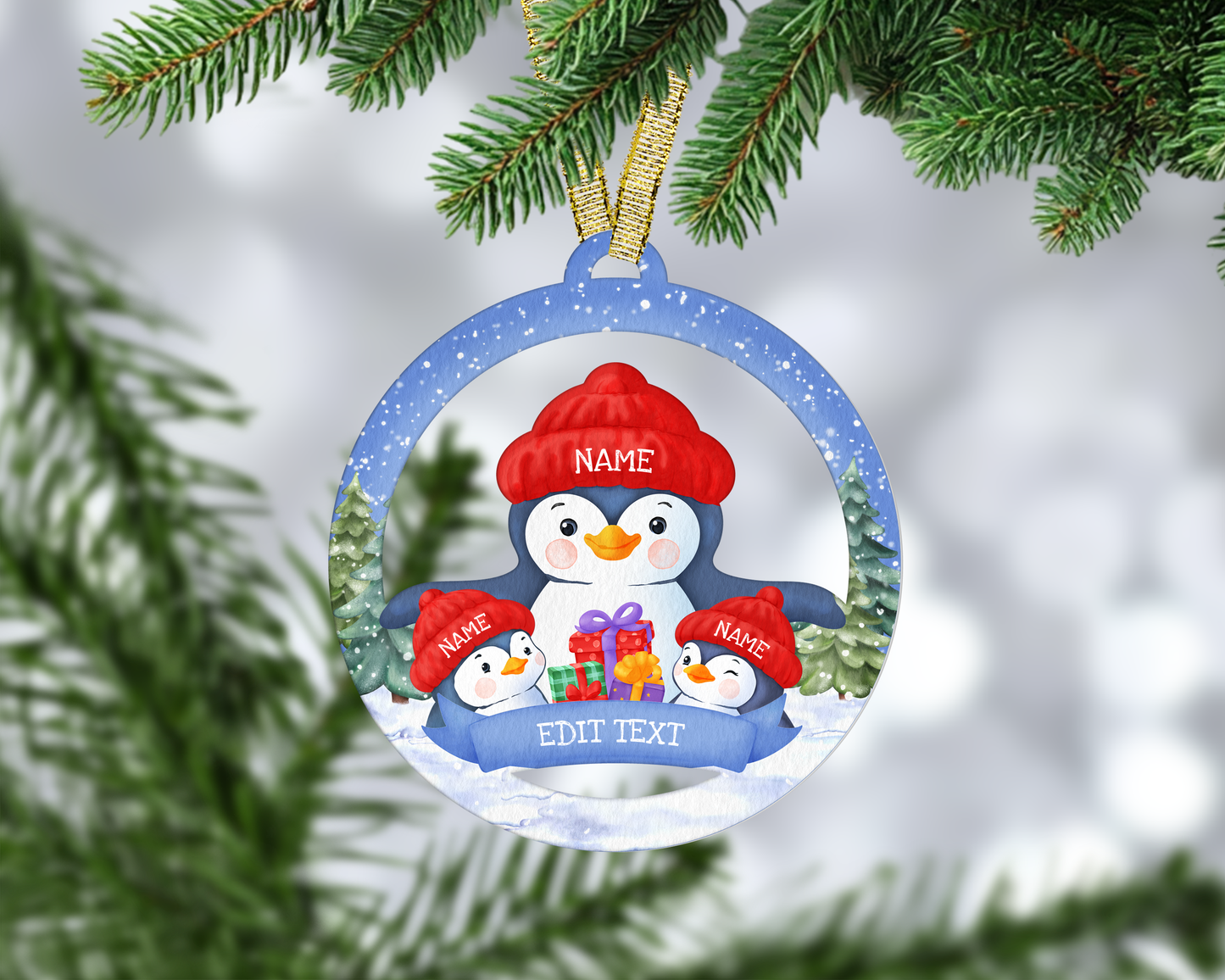 Single Penguin Bauble Blanks (Pretty Creative Designs)