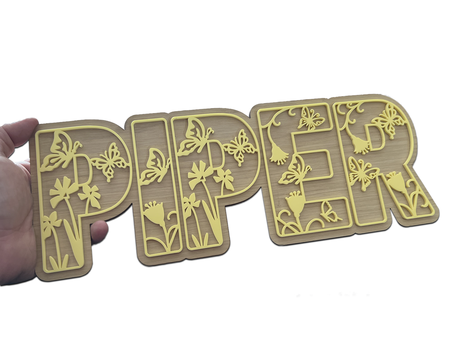 Wild Butterfly Name Plaque