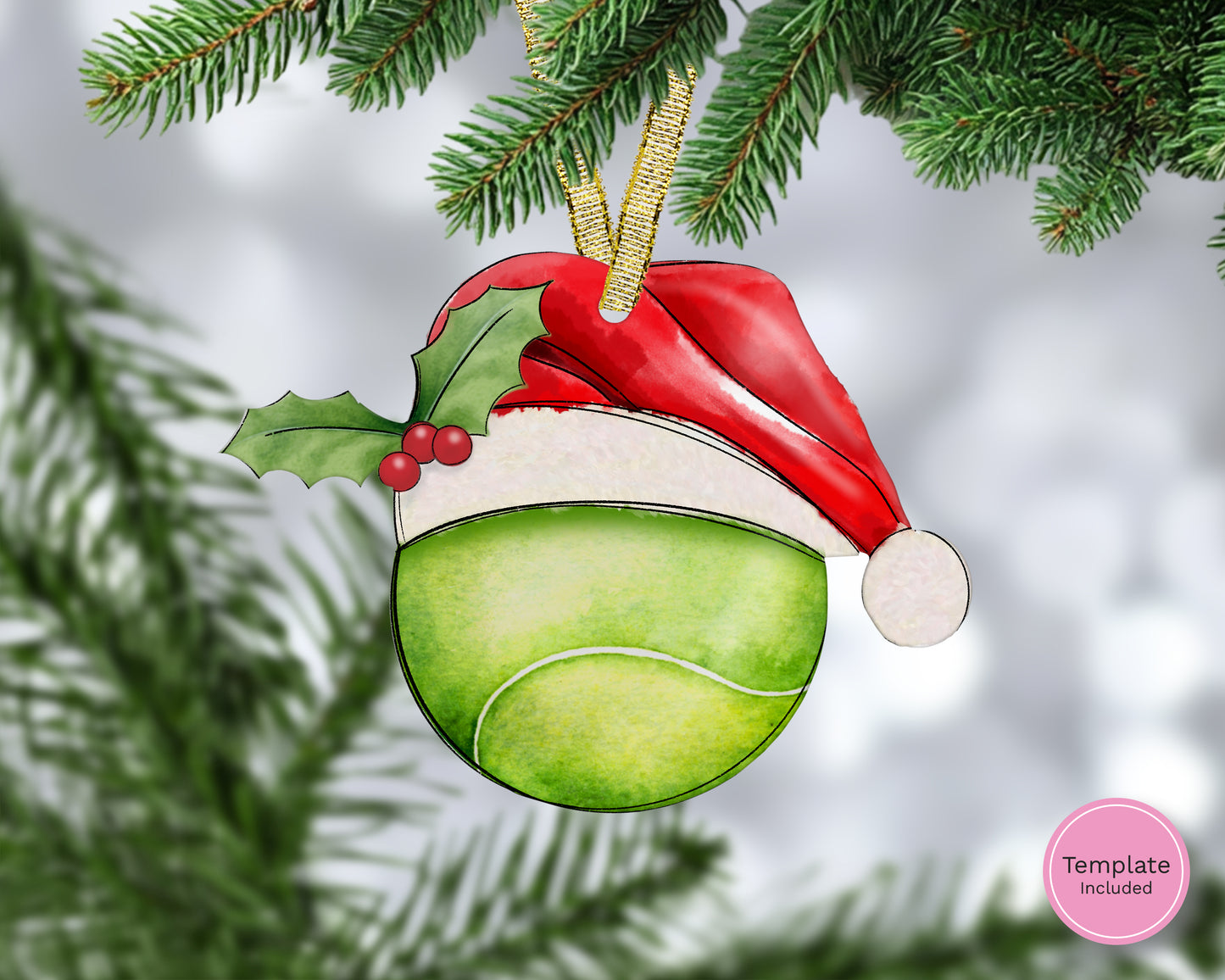 Sporty Christmas Hats Hanging Ornament Small