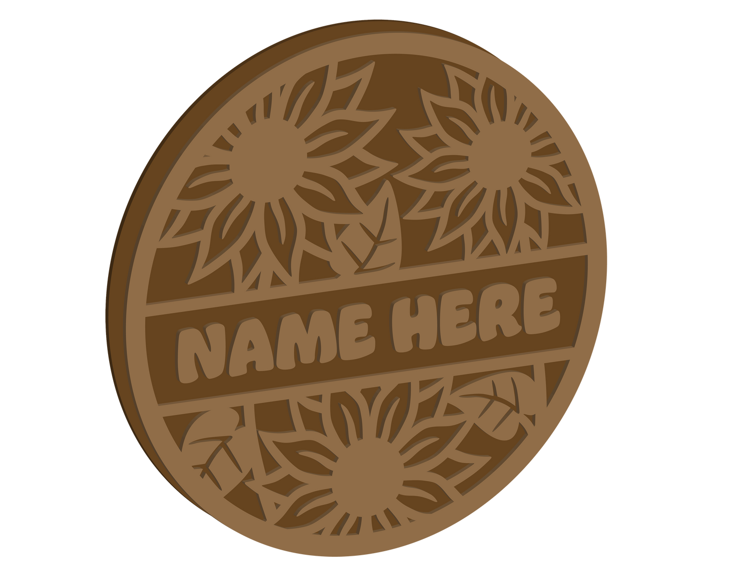 Sunflower Themed Name Plaque