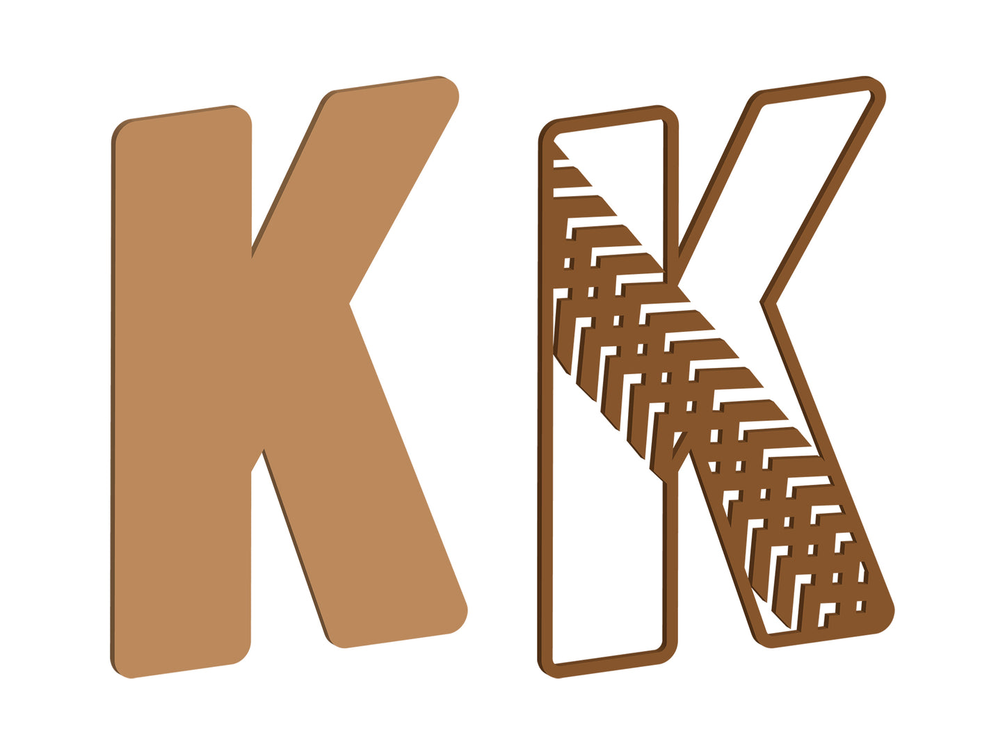 Tyre Tread Themed Letters