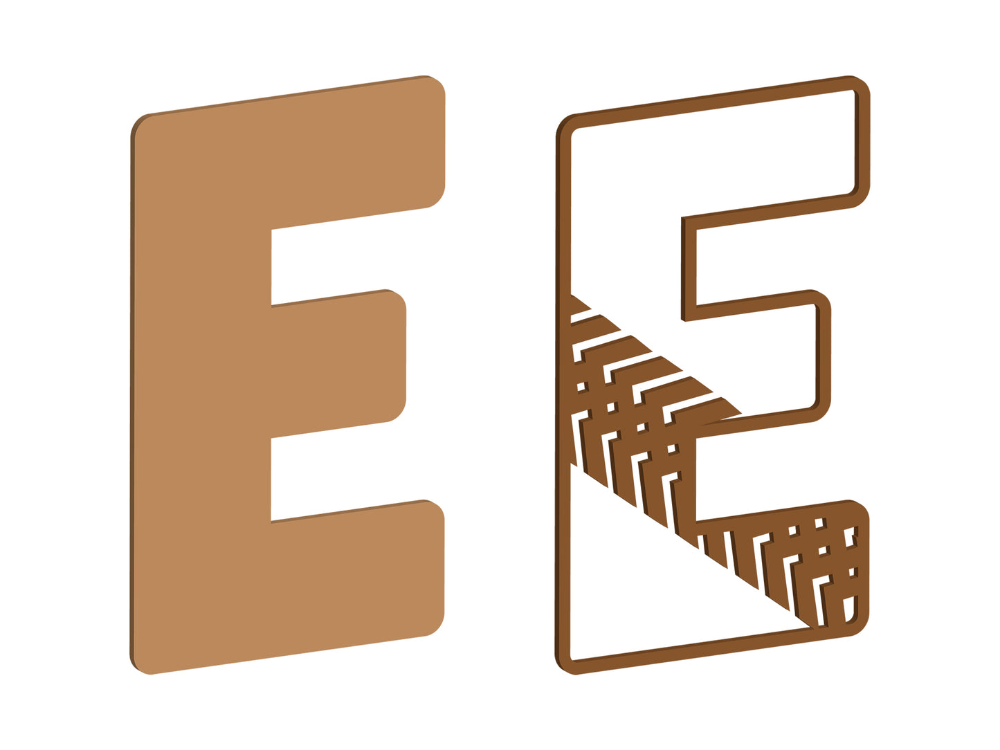 Tyre Tread Themed Letters