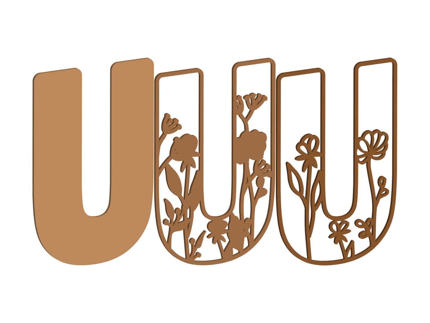 Wildflower Themed Letters