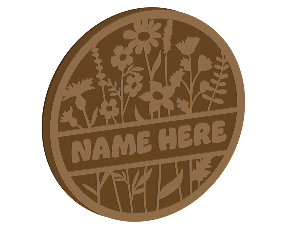 Wild Flowers Themed Name Plaque