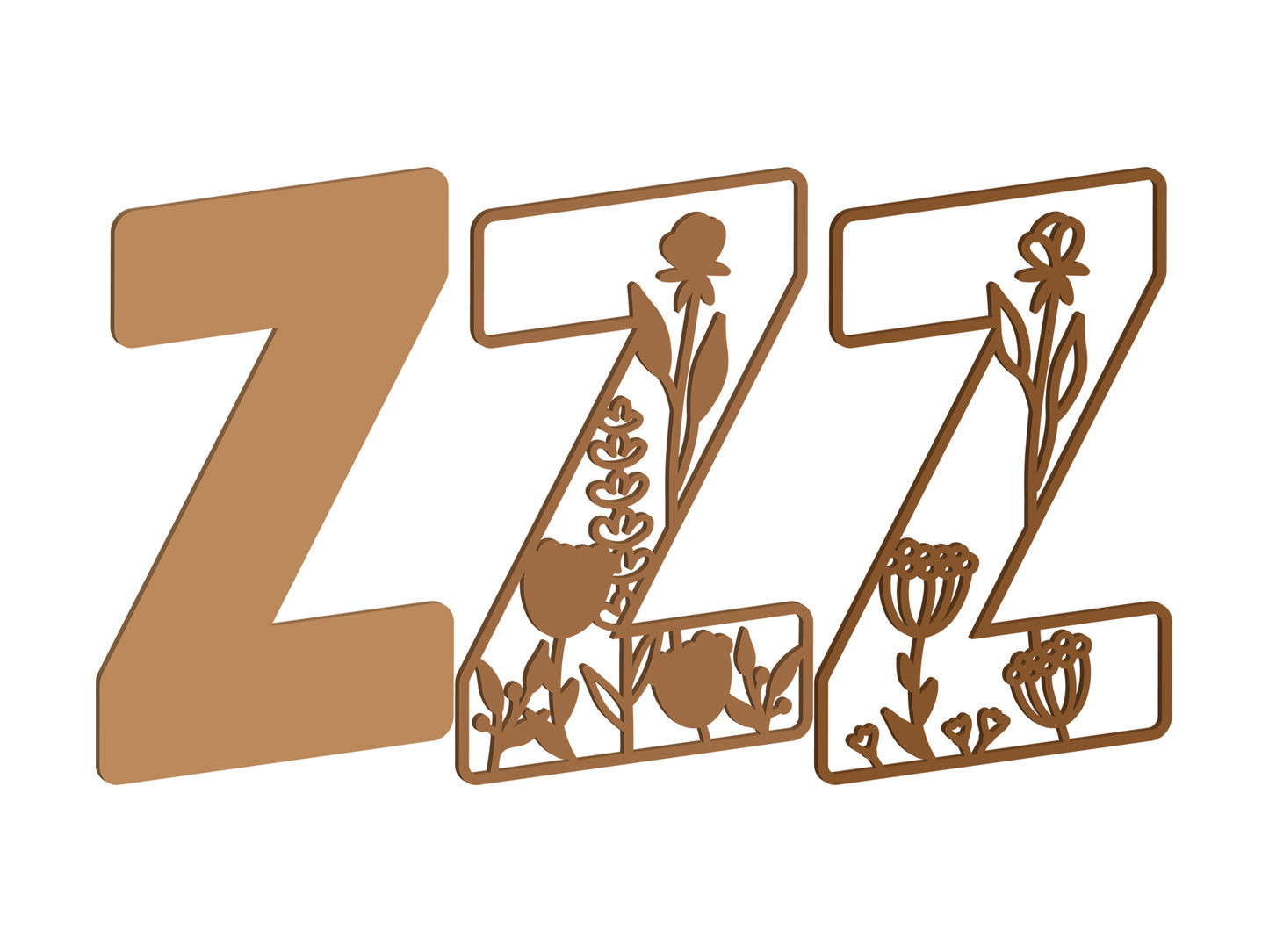 Wildflower Themed Letters