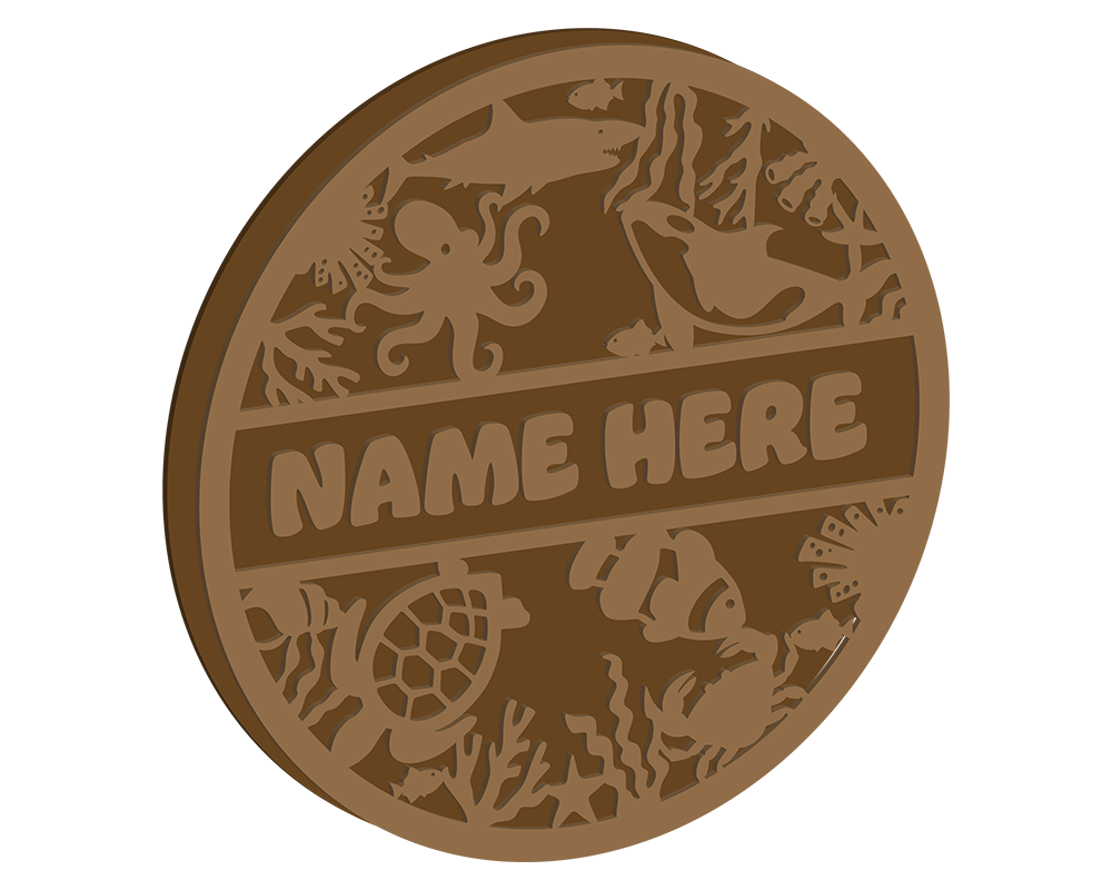 Sealife Themed Name Plaque