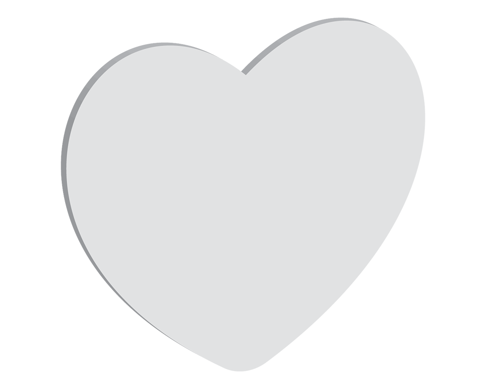 100mm Heart No Hole (5pcs)