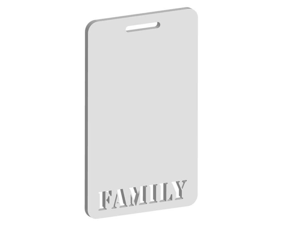 Family Luggage Tag Design