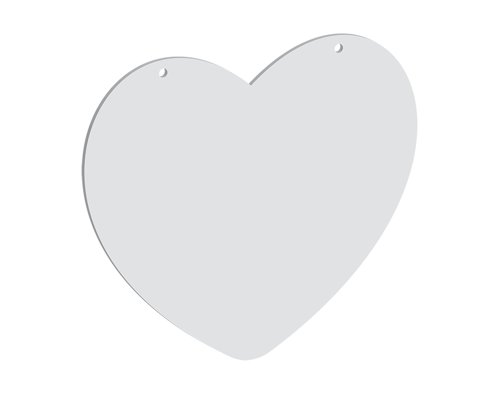 200mm Heart Two Horizontal Holes