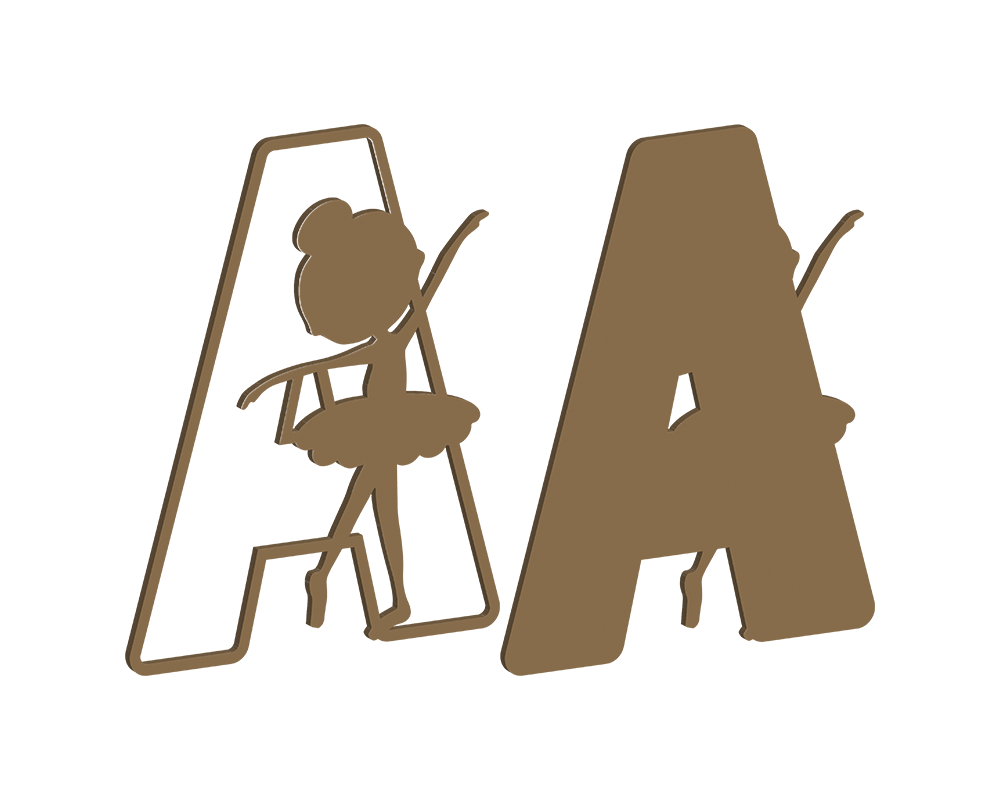 MDF Ballerina Themed Letters