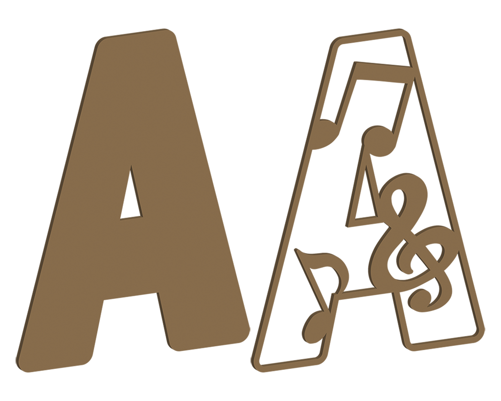 Music Themed Letters