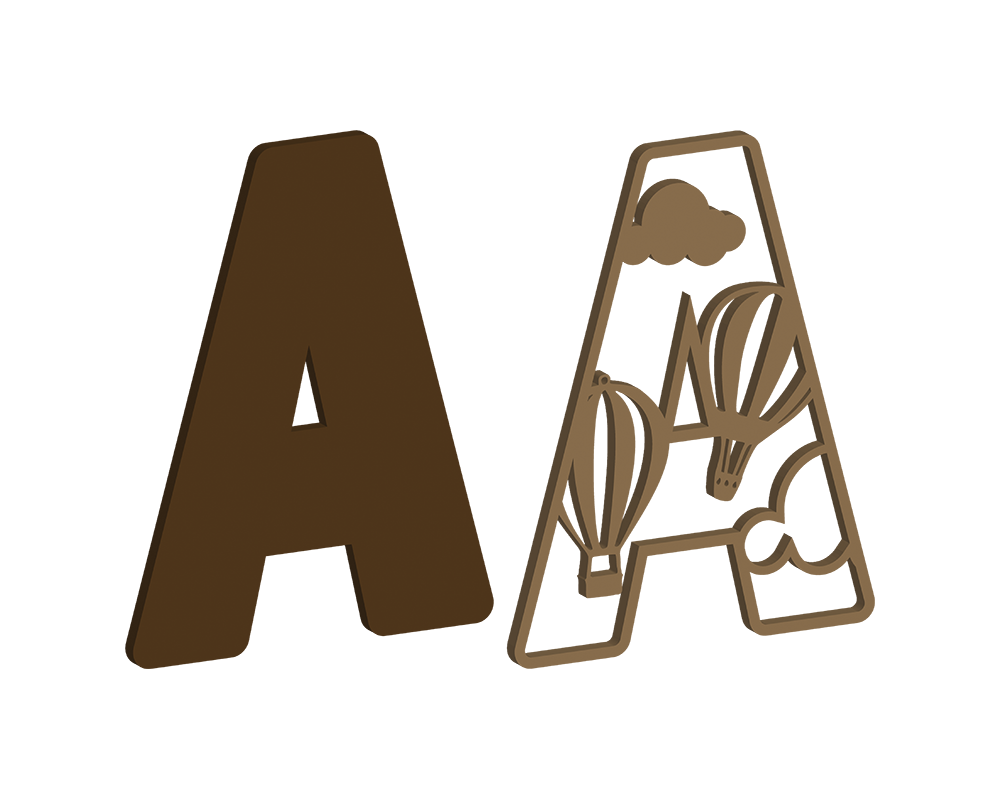 Hot Air Balloon Themed Letters
