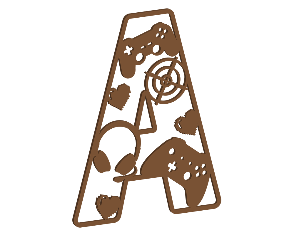 MDF Gamer Themed Letters