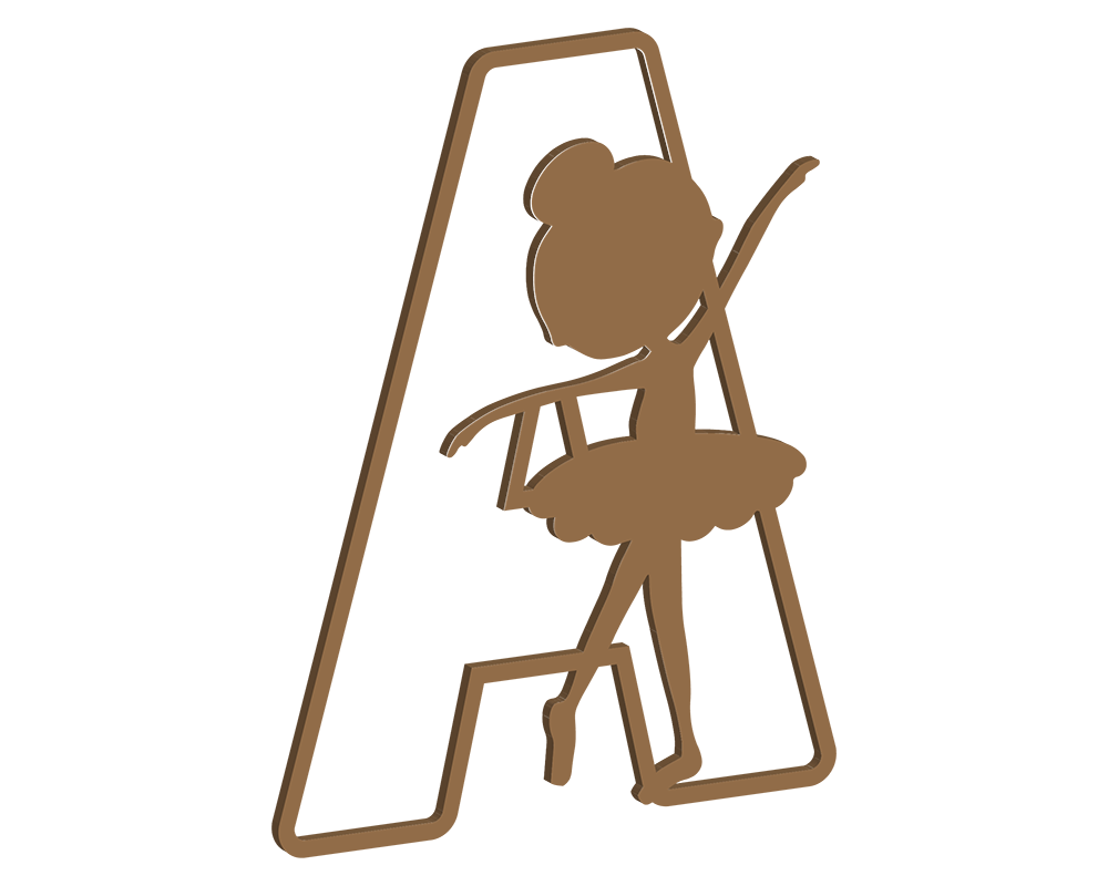 MDF Ballerina Themed Letters