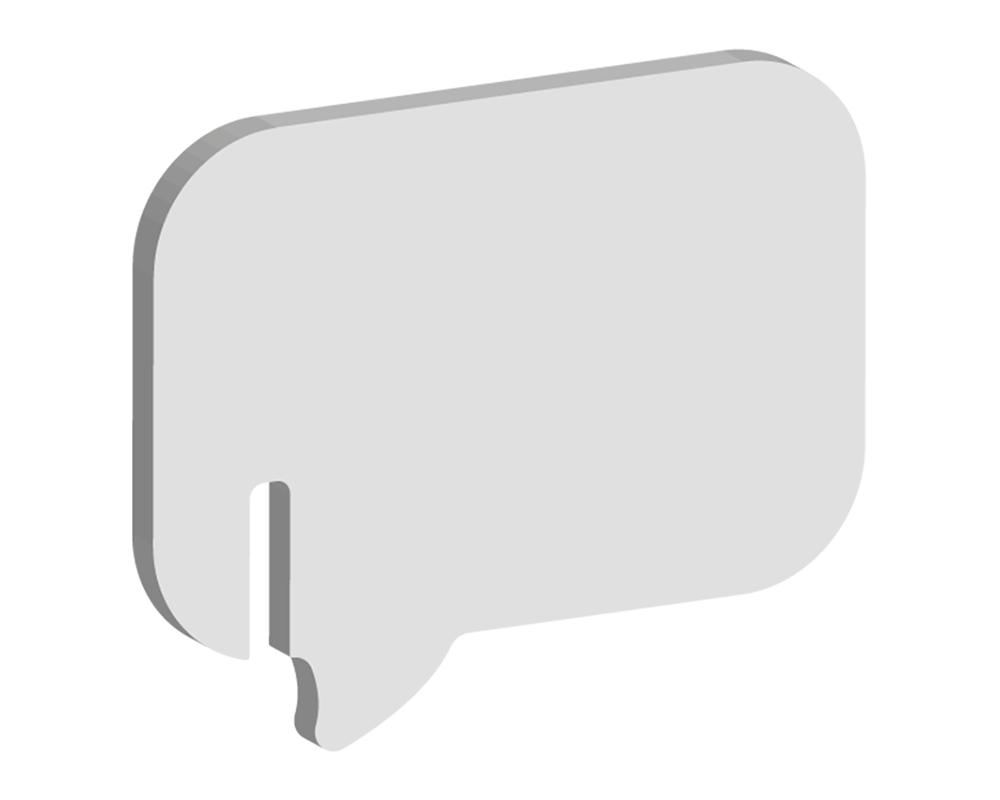 Speech Bubble Glass Topper (10pcs)