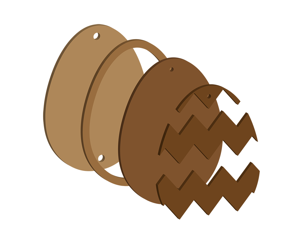 Egg 2 Gift Box Money Decoration