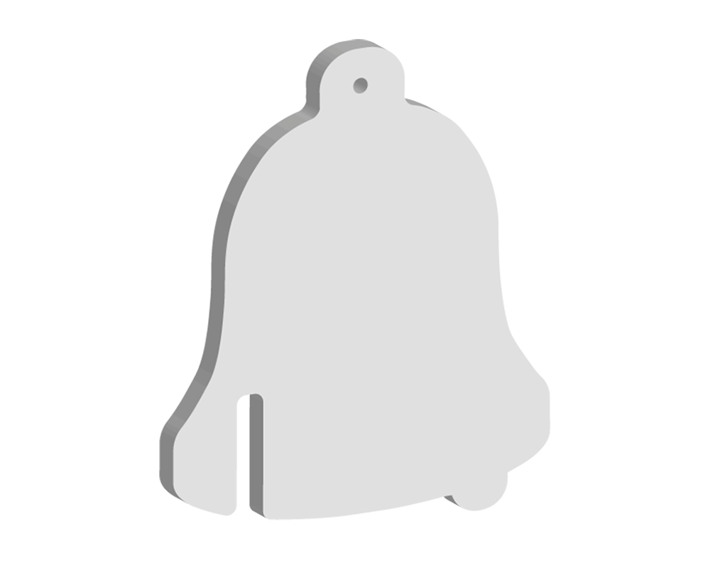 Christmas Bell Glass Topper (10pcs)