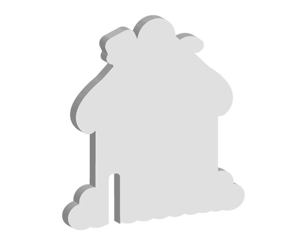 Gingerbread House Glass Topper (10pcs)