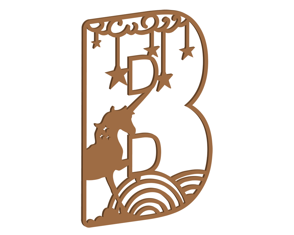 MDF Unicorn Themed Letters
