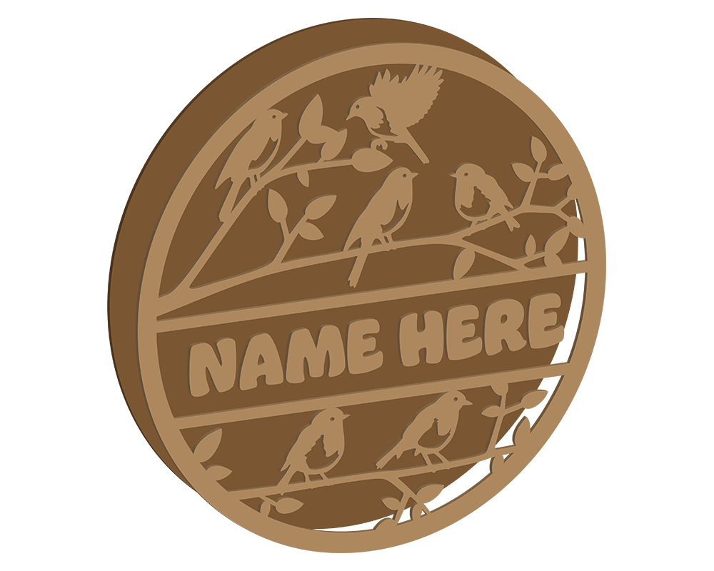Bird Themed Name Plaque