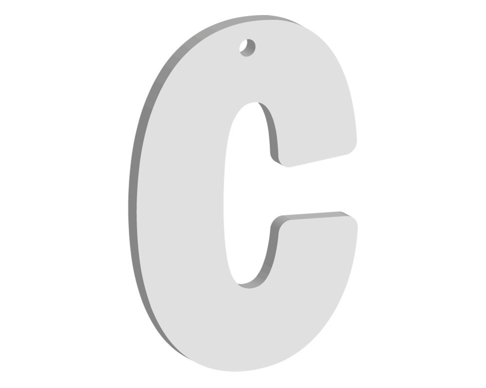 Initial Letter Keyring 60mm