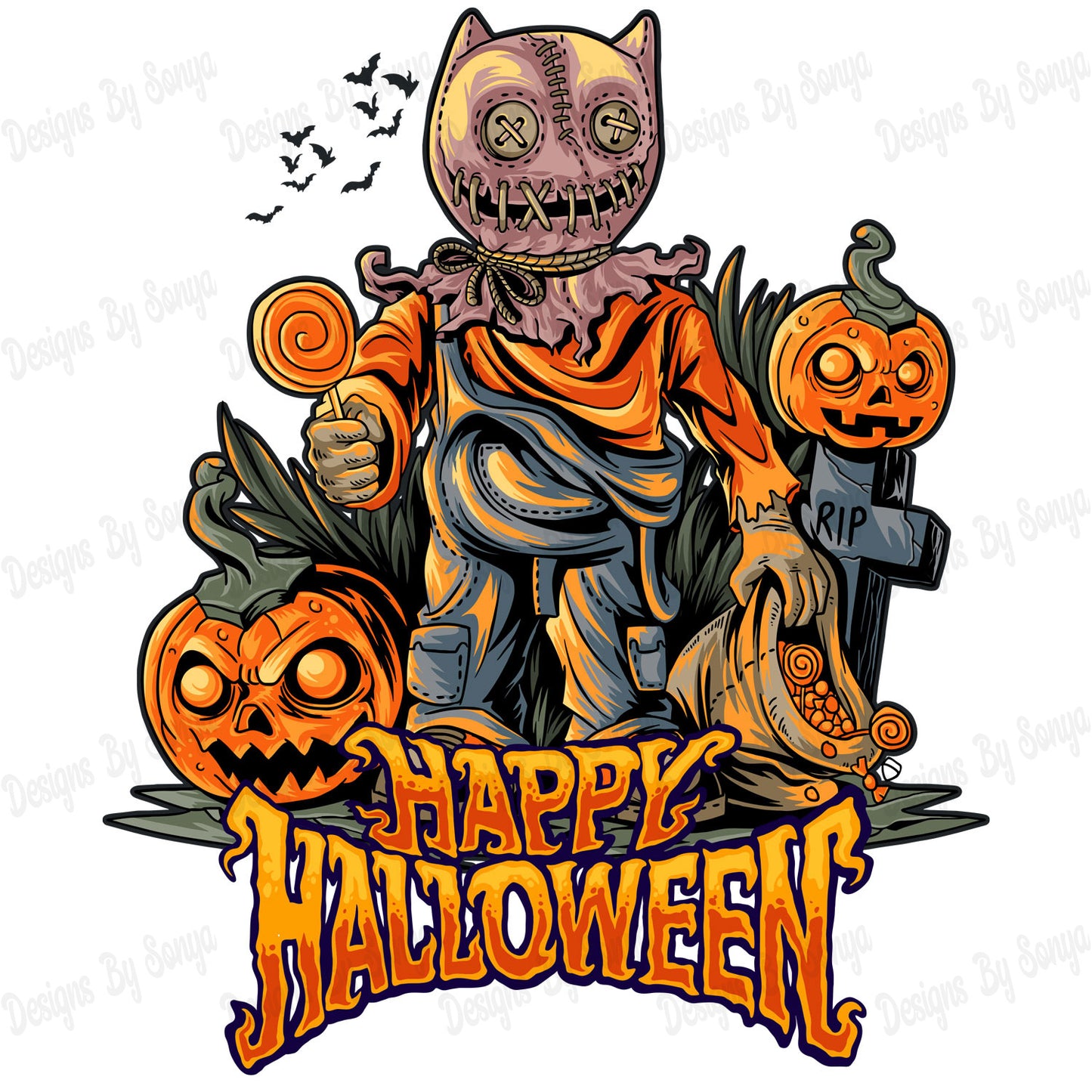 Scarecrow With Candy Bag