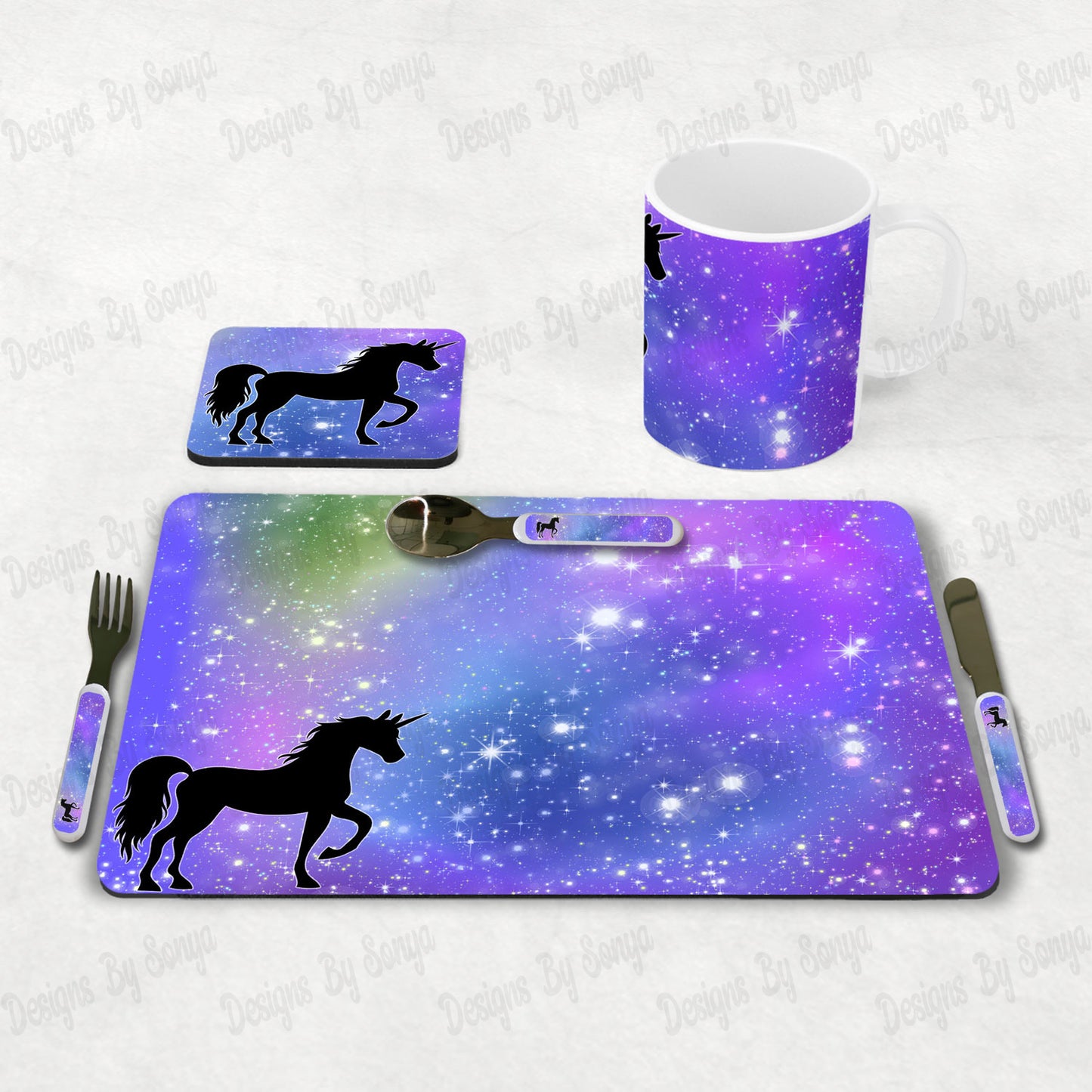 Cosmic Unicorn Dinner Set