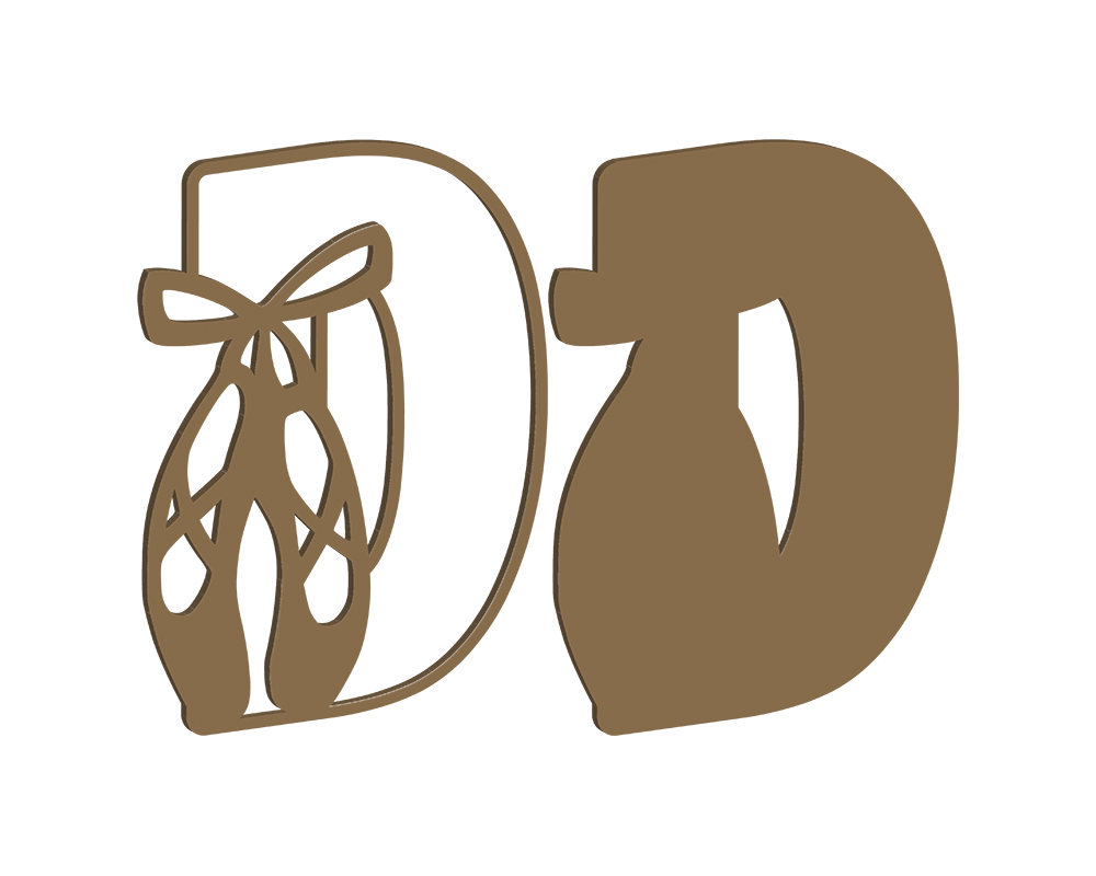 MDF Pointe Shoe Themed Letters