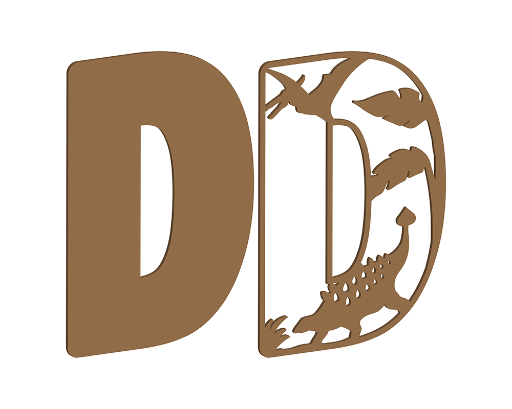 MDF Dino Themed Letters